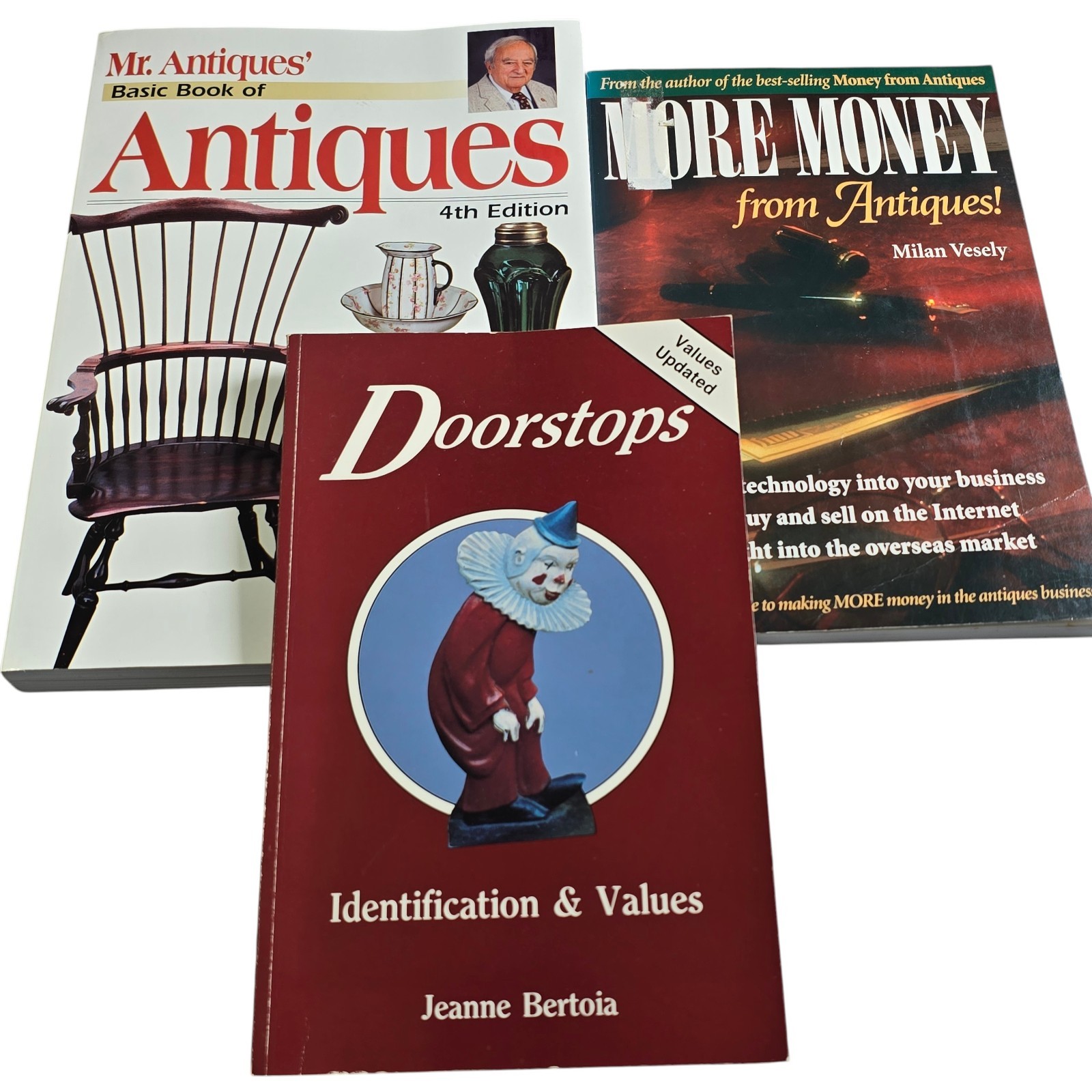 Vintage Books on Antiques and Collectibles Lot of 3 Identification and Values