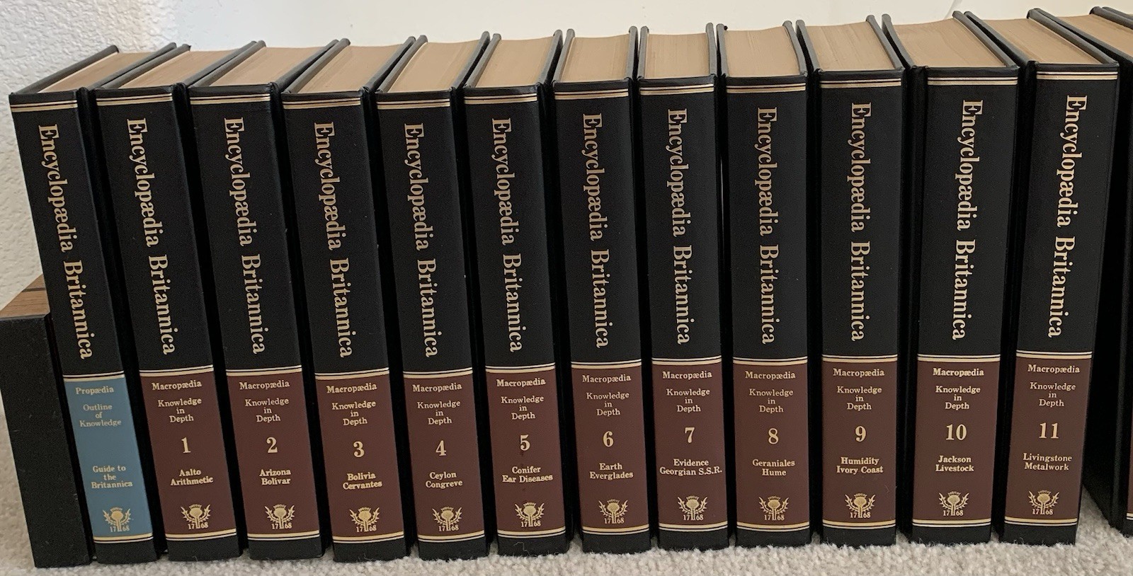 1977 15th Ed.Encyclopedia Britannica 30 Vol Complete Set Embossed Leather Gilded