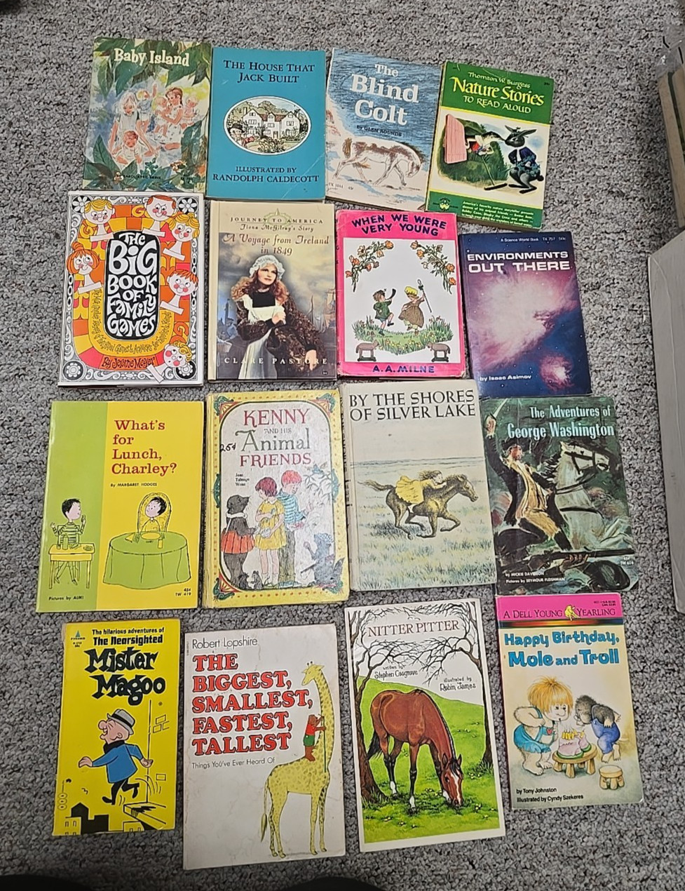 Lot of 16 Vintage Mixed Authors Paperback & Hardcover Children’s Story Books