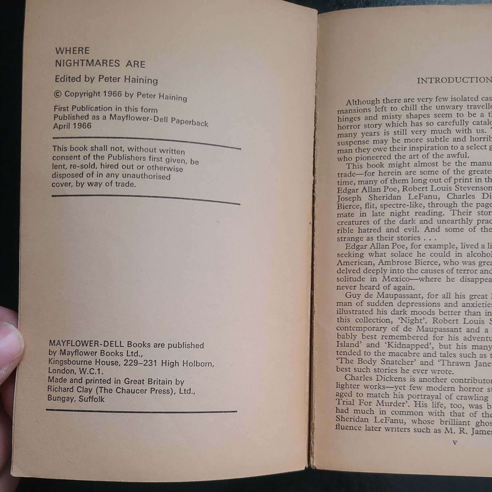 Where Nightmares Are – Peter Haining – Mayflower Bell – 1966 – PB – VGC Free PP