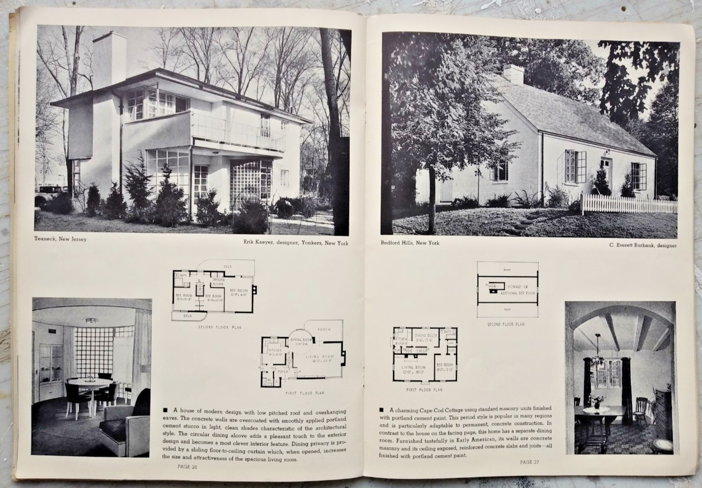 D Designed for Concrete 1936 Historic House Home Design Catalog Pencil Points