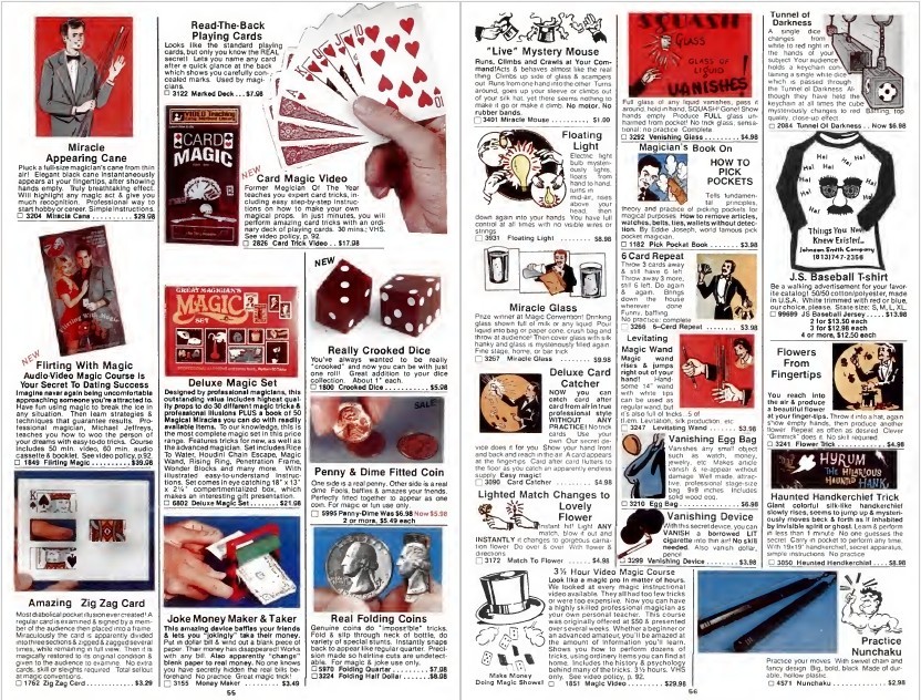 8 old Johnson Smith Co. Curios Gags Jokes Toys Gifts Fun Novelty Catalogs on DVD