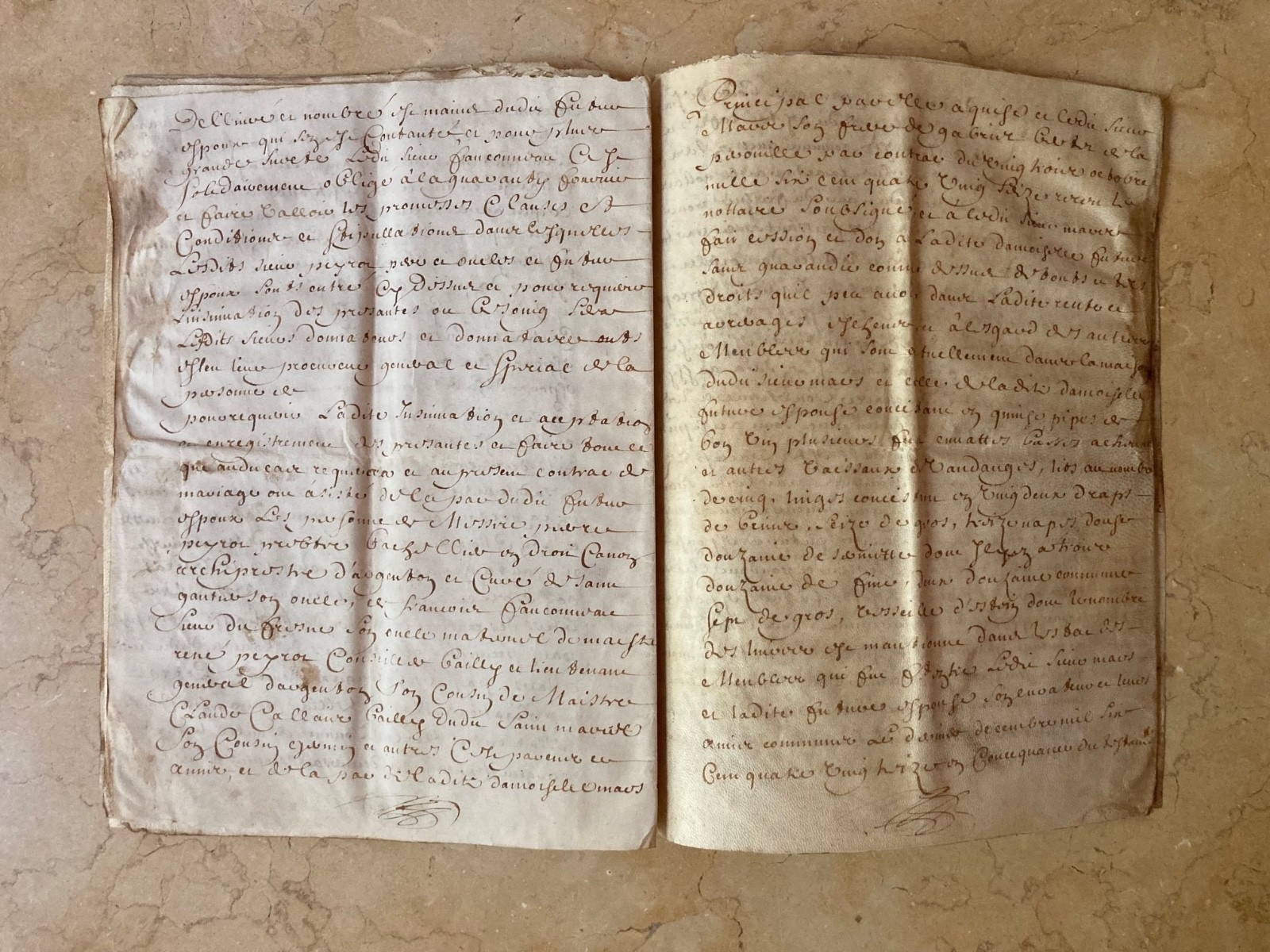 RARE! 1690’s FRENCH VELLUM MANUSCRIPT BOOKLET 24p BOURGES HEART TAX LOUIS XIV