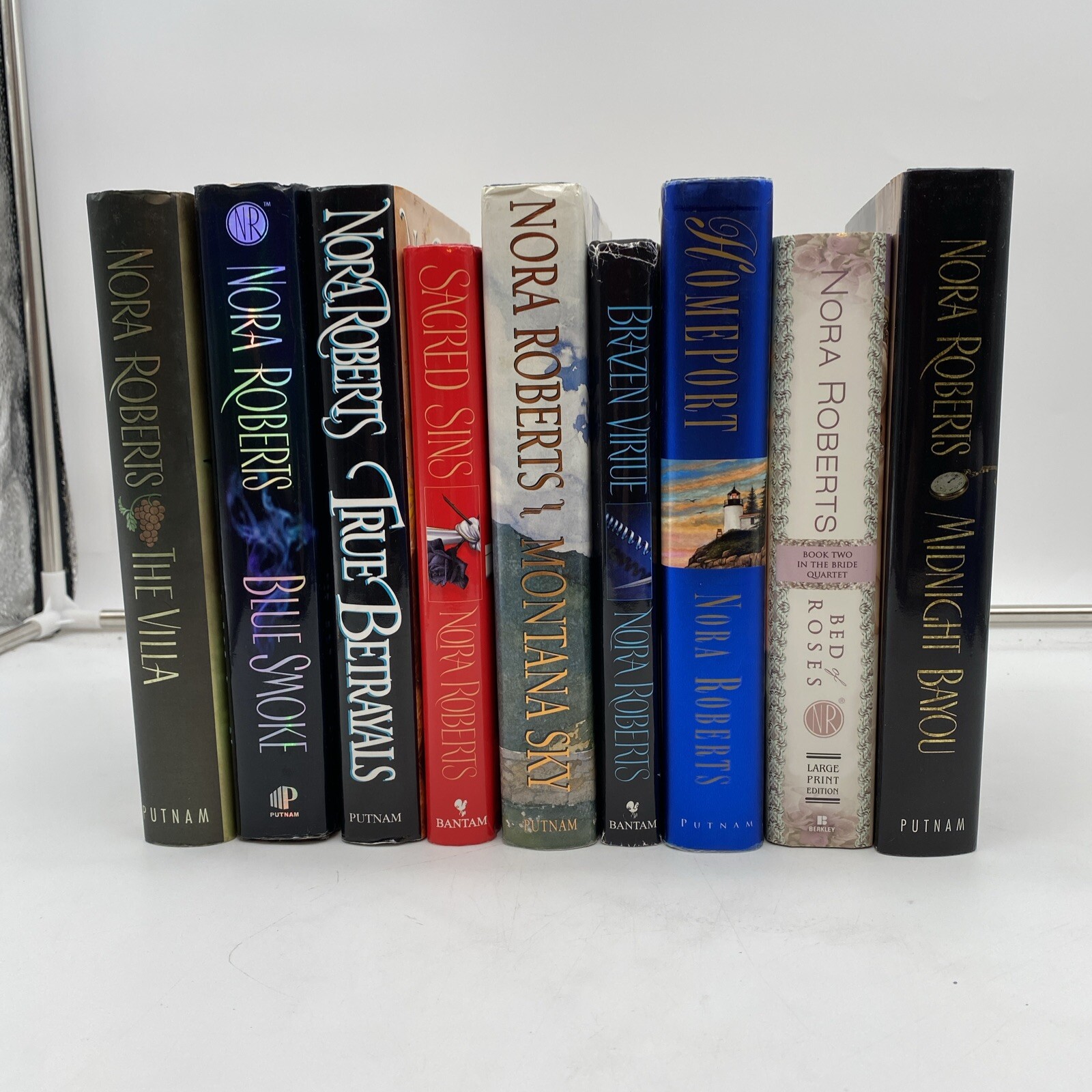 Lot of 9 Nora Roberts Romance Novels Hard Cover Dust Jacket Random Mix