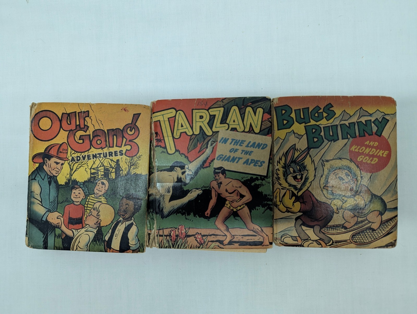 Vintage Better Little Books Lot of 3 Tarzan Bugs Bunny Our Gang Adventures Whitm