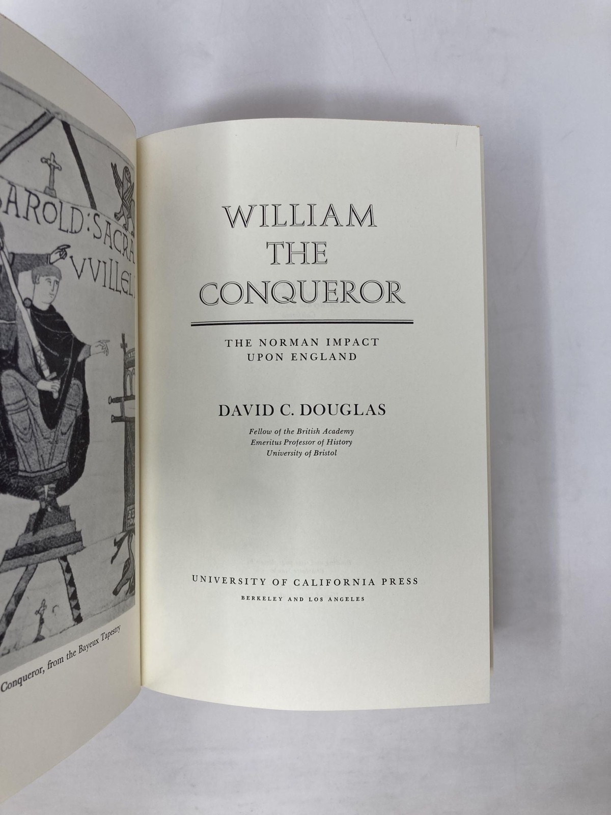 William the Conqueror by David C Douglas First 1st Edition LN HC