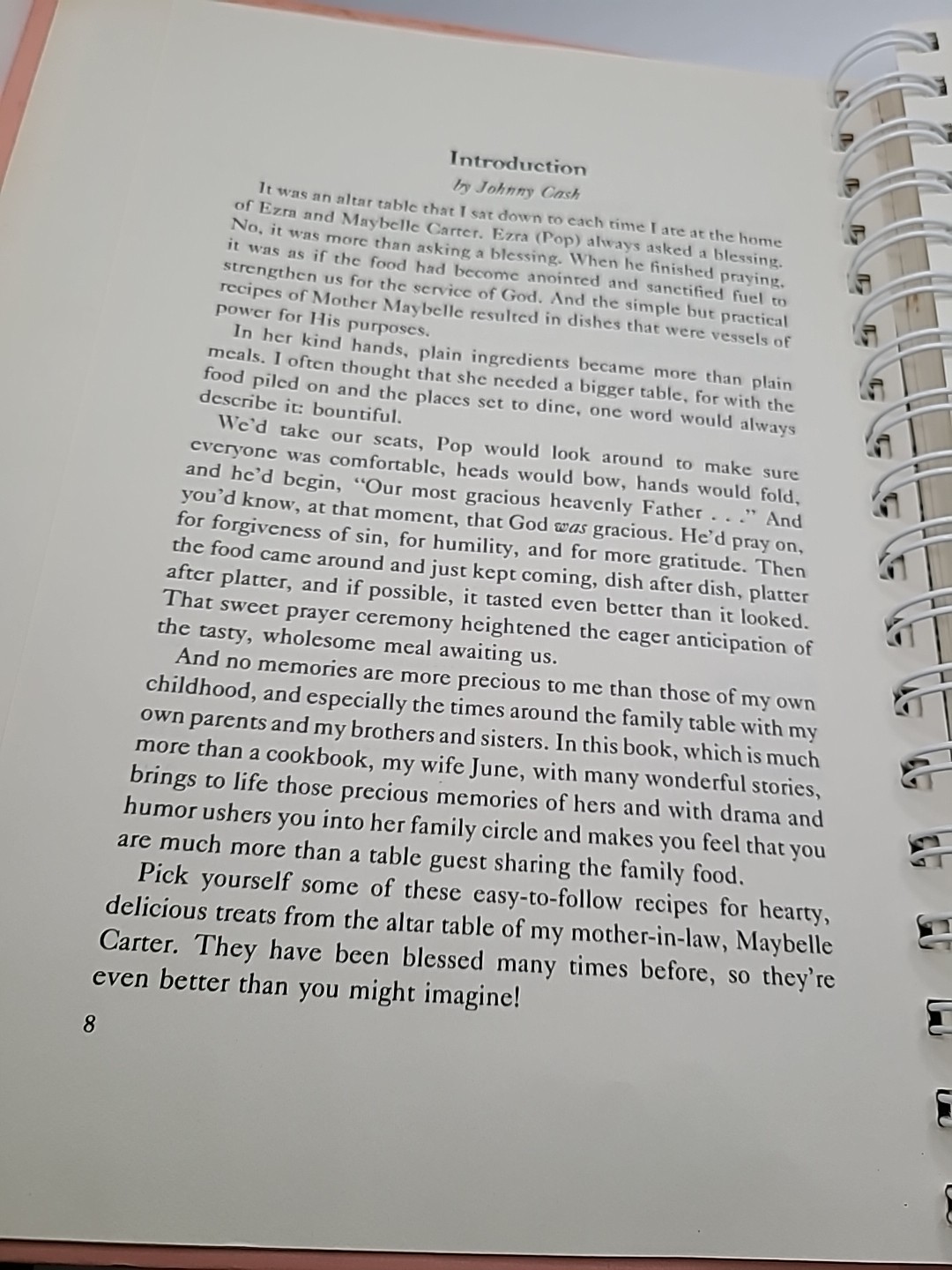 Vtg Mother Maybelle’s Cookbook by June Carter Cash 1989 Hardback Spiral Book