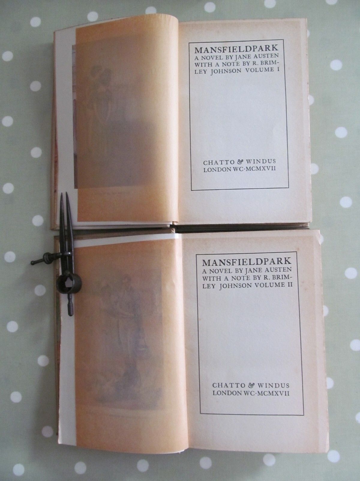 MANSFIELD PARK JANE AUSTEN ILLUSTRATED A WALLIS MILLS CHATTO WINDUS X 2 HB 1917