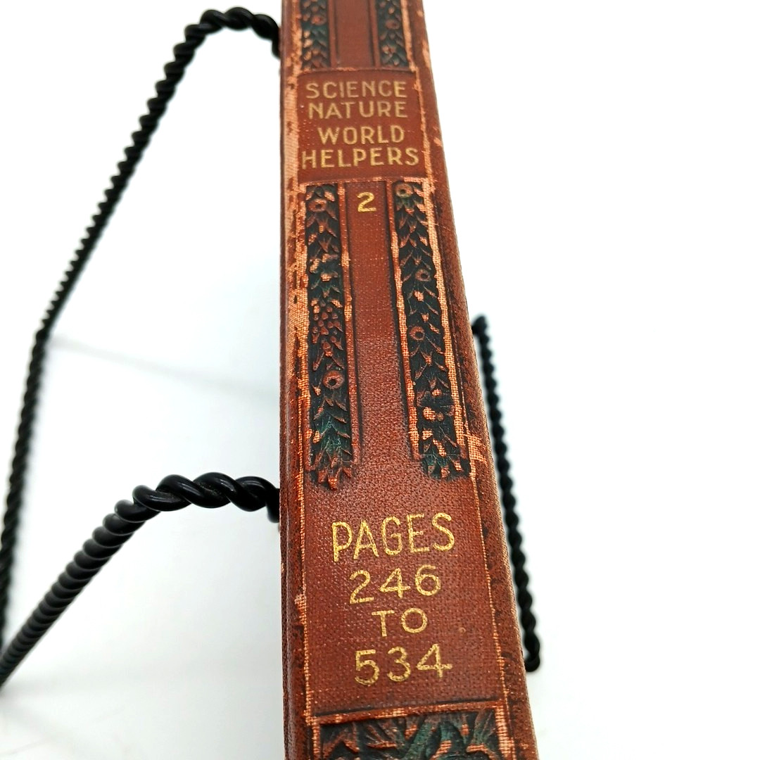 Pictured Knowledge Foundation Unit Science Nature World Helpers 2 book VTG 1939
