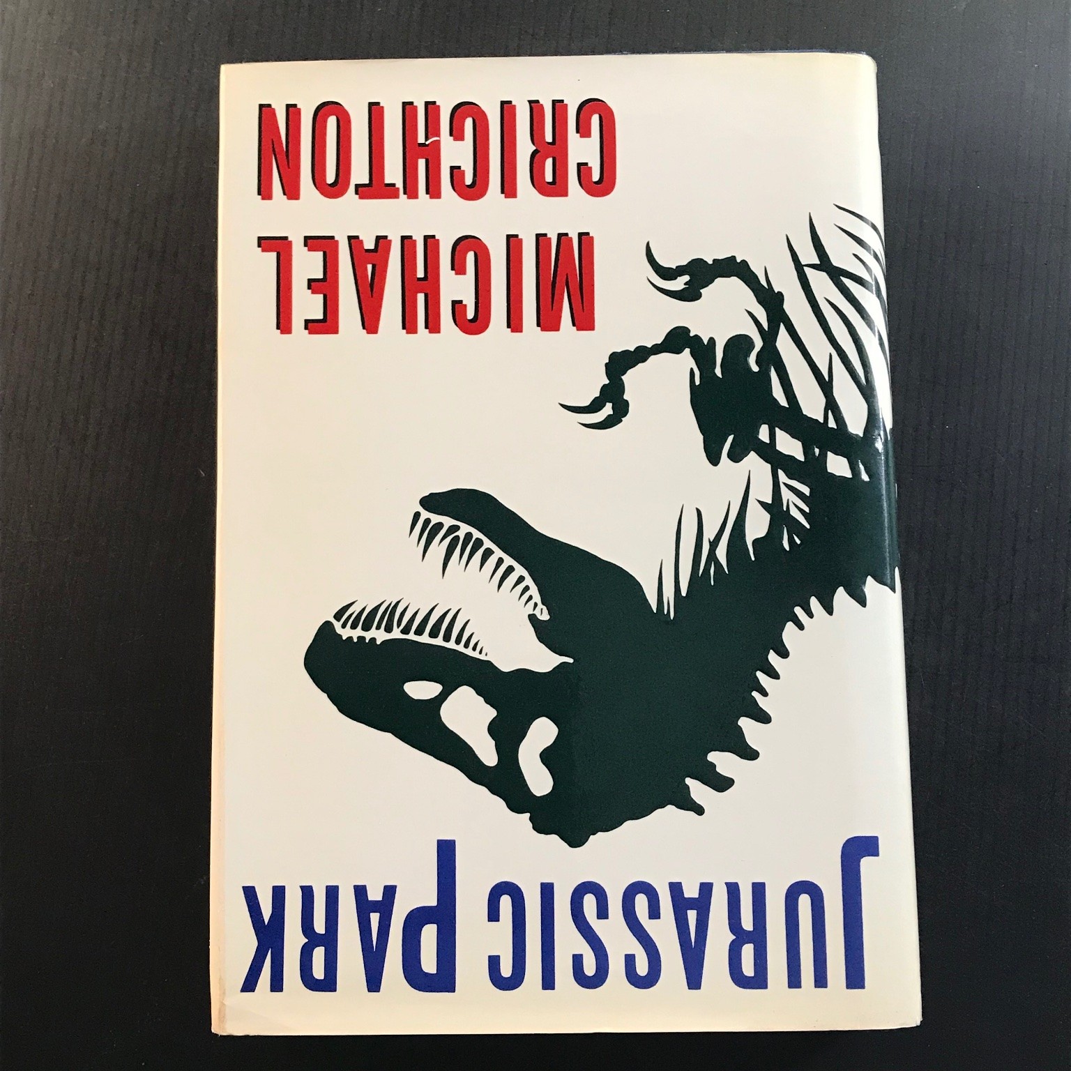 Jurassic Park Michael Crichton Fourth Printing 1990 Hardcover Dust Jacket