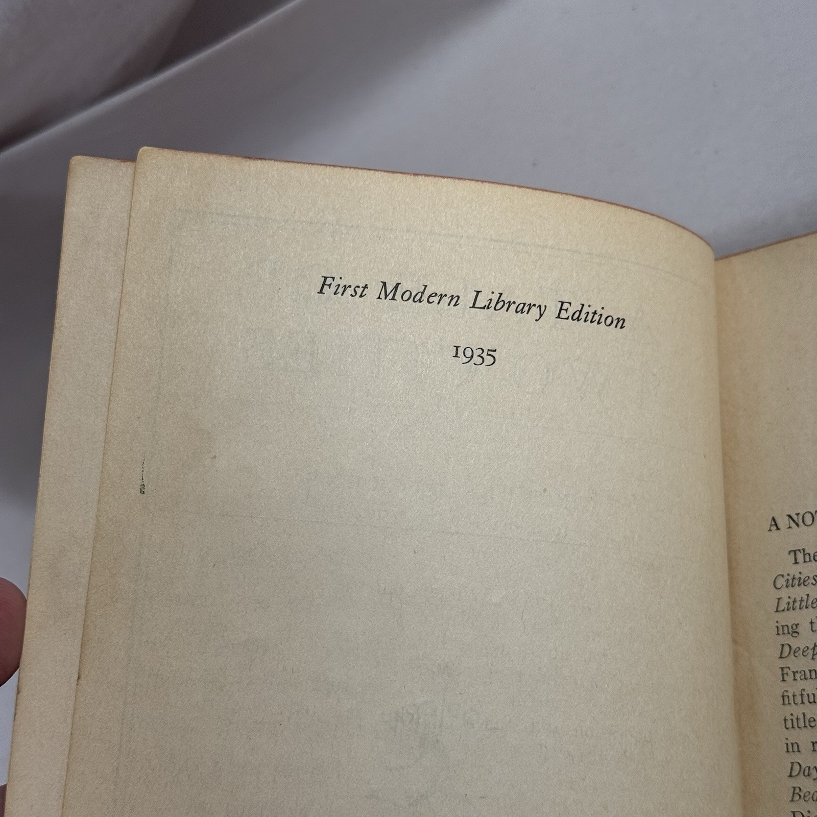 Charles Dickens / A Tale of Two Cities 1st Edition 1935 Modern library VTG
