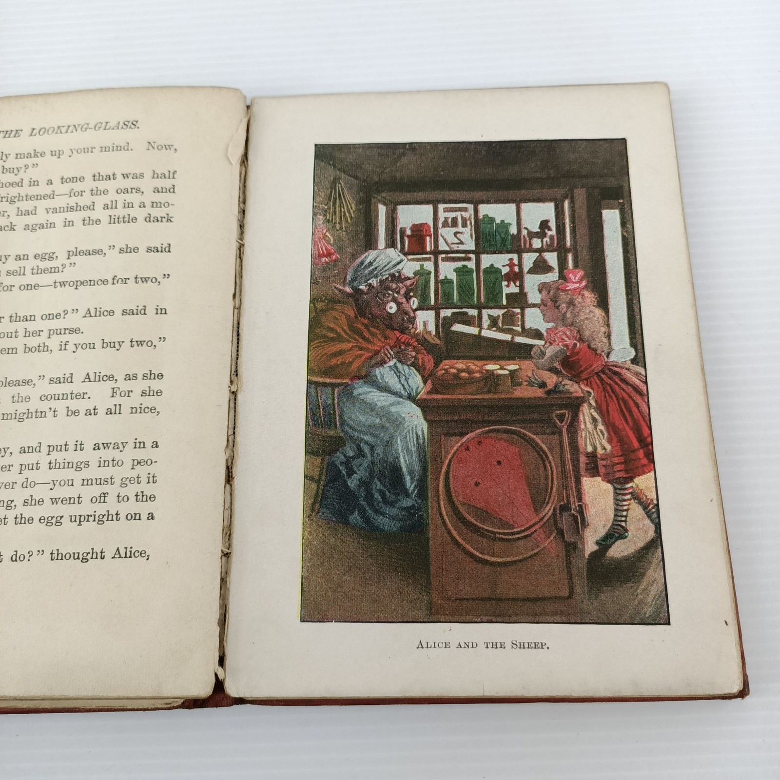 Lewis Carroll Through The Looking-Glass c1899 Inscribed Illustrated Plates Book