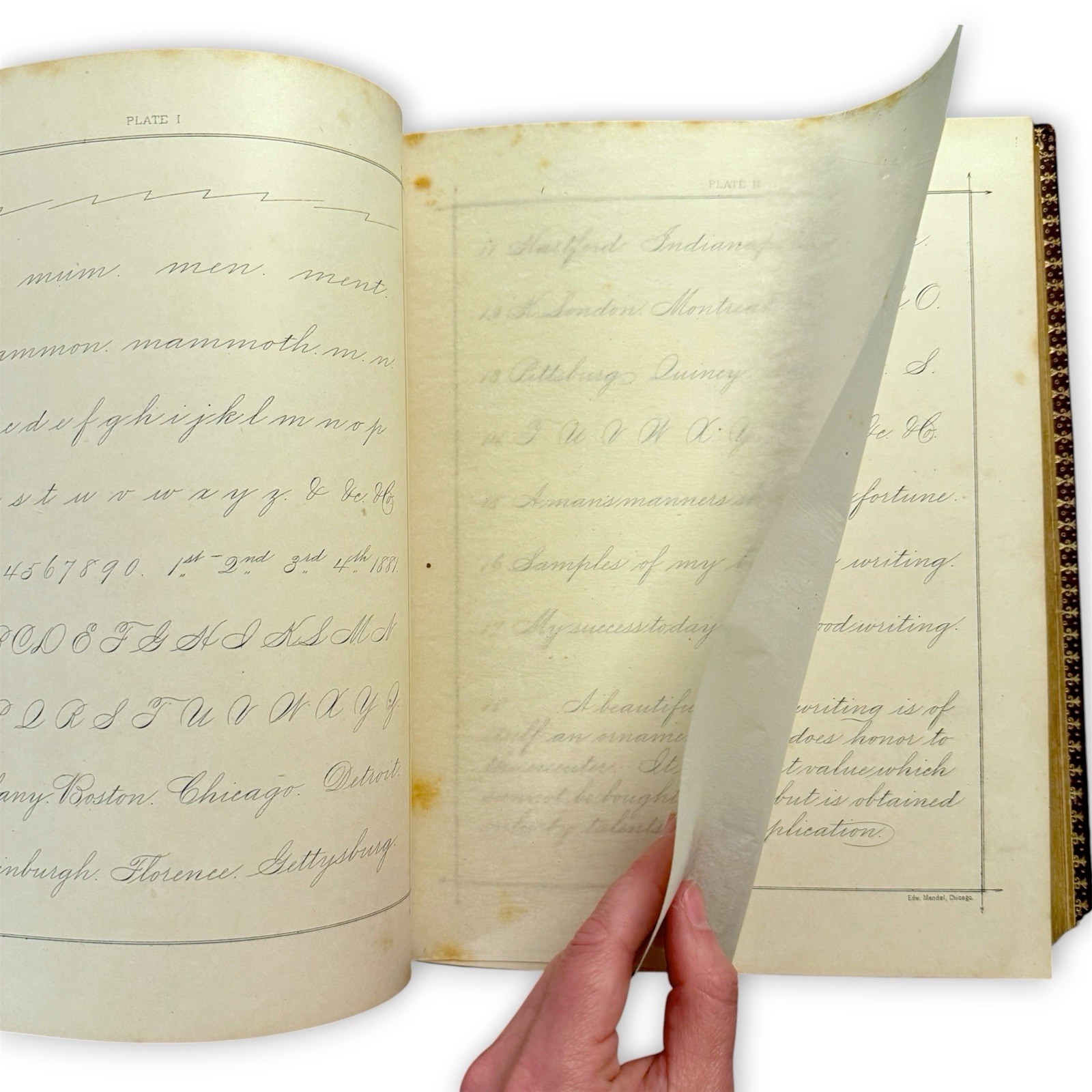 RARE Hill’s Manual Of Social & Business Forms 1884 Premium Embossed Leather Gilt