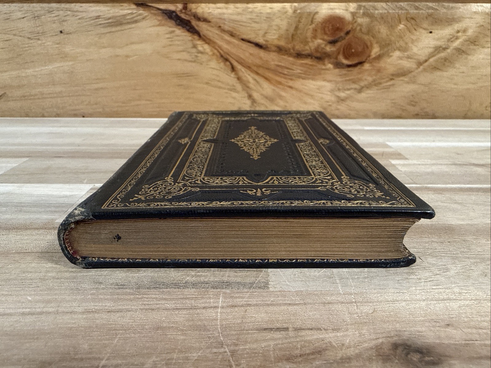 c1860 JOHN WESLEY HYMN BOOK fine binding LEATHER antique METHODIST hymns