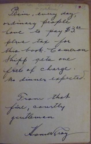COUNTRY CURED by Homer Croy 1943 1st Ed. SIGNED & LONG INSCRIPTION BY AUTHOR