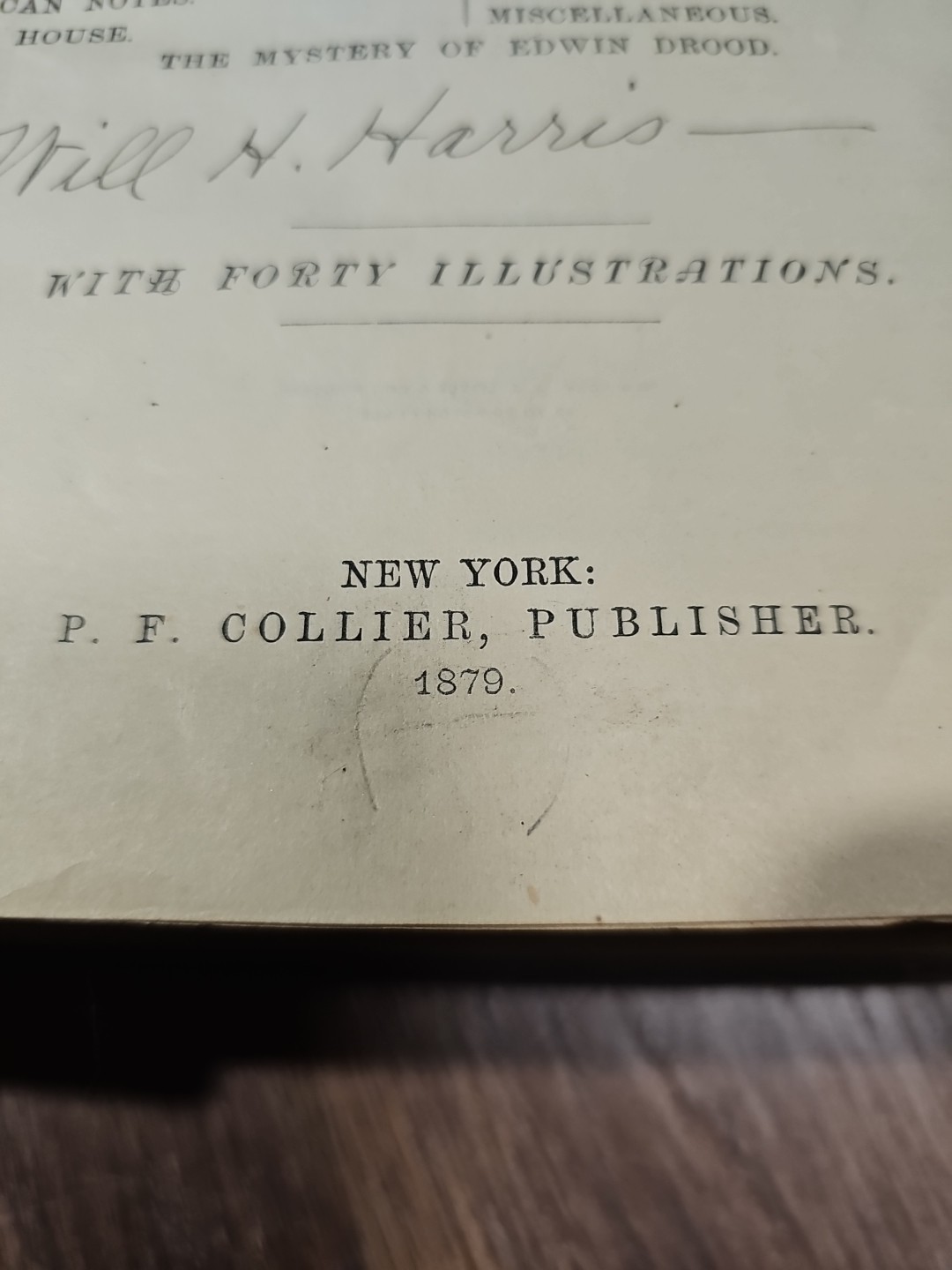 The Works of Charles Dickens Volume 3 1879 Collier Unabridged 40 Illustrations