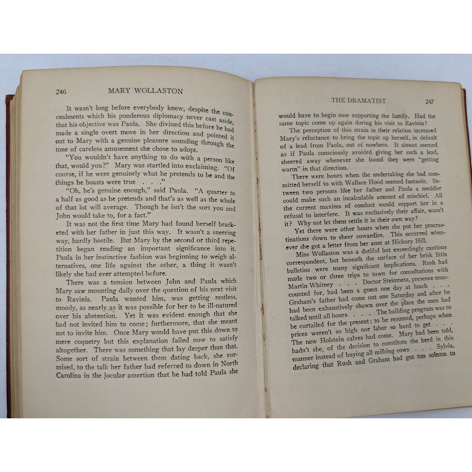 Mary Wollaston By Henry Kitchell Webster Antiquarian Vintage Novel 1920