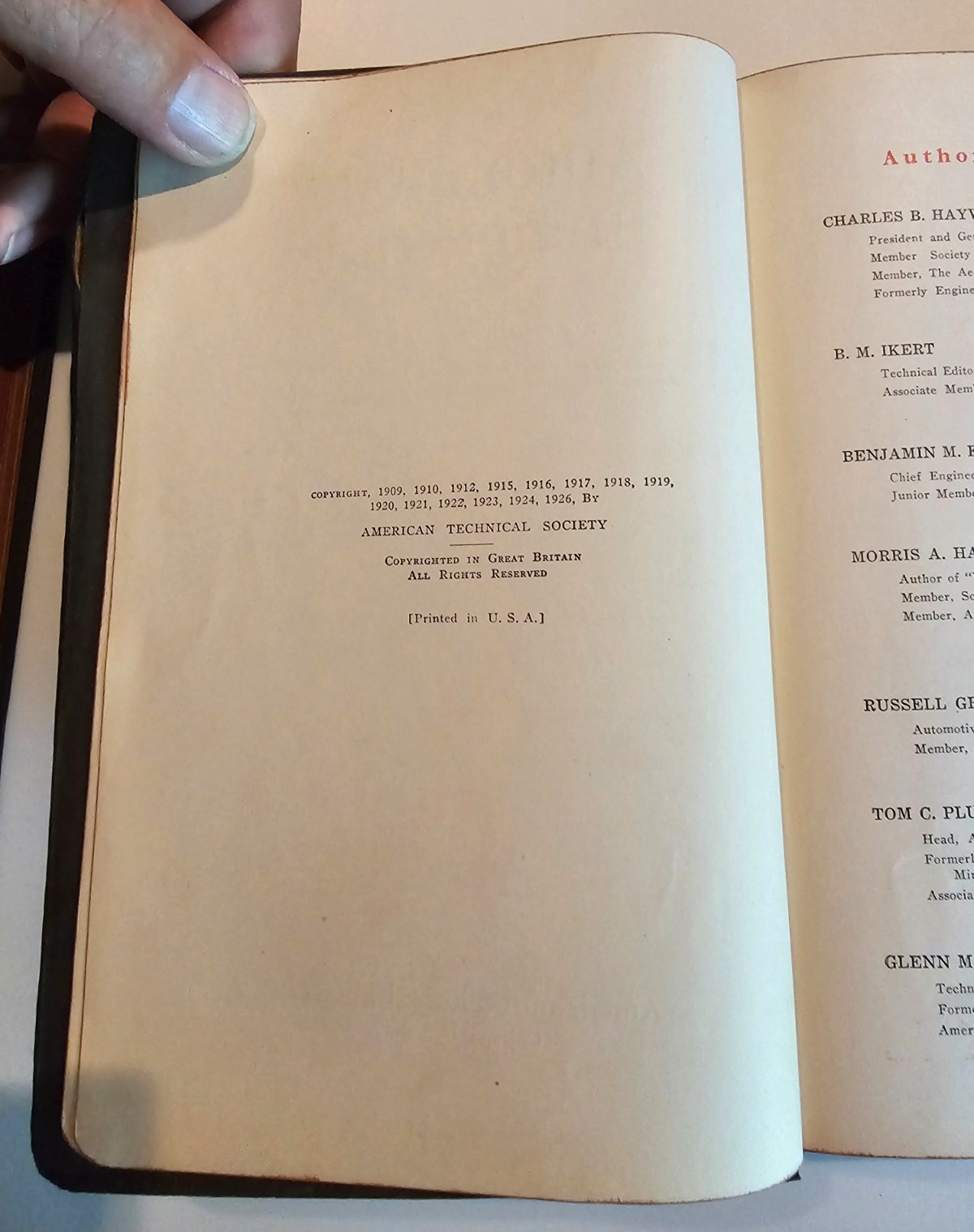 AUTOMOBILE ENGINEERING AMERICAN TECHNICAL SOCIETY COMPLETE SET OF 5 BOOKS – 1926