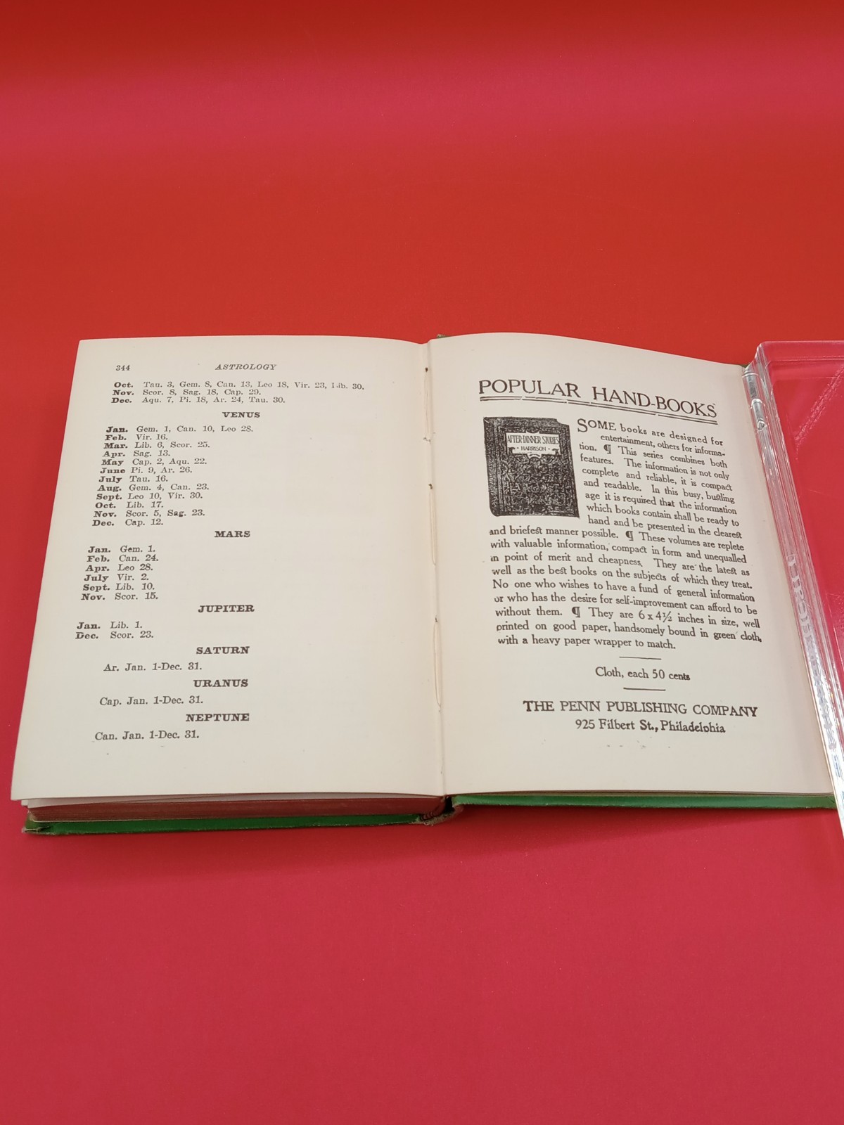 1915 hardcover book Astrology by MM Macgregor
