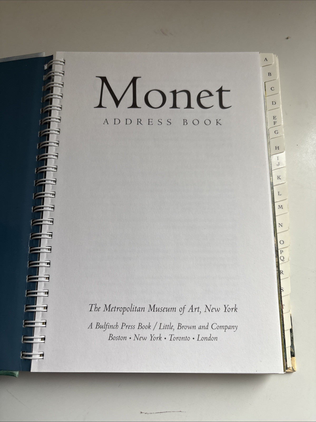 Monet Address Book – Spiral-bound, by The Metropolitan Museum of