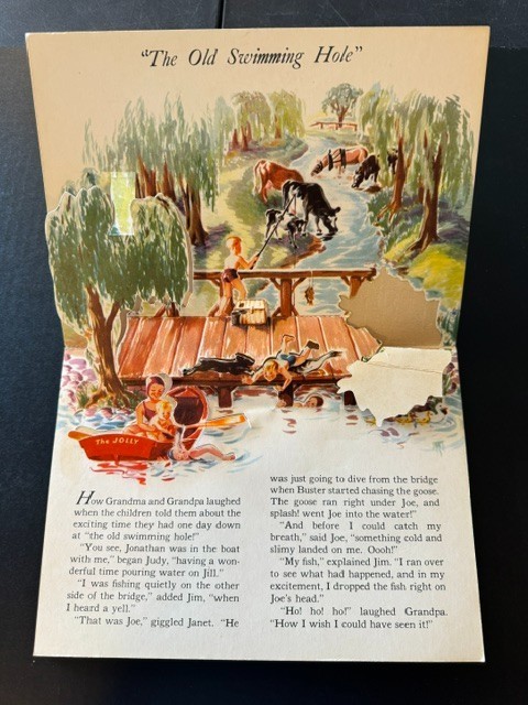 1948 The Jolly Jump-Ups On The Farm Pop-Up Board Book by Geraldine Clyne