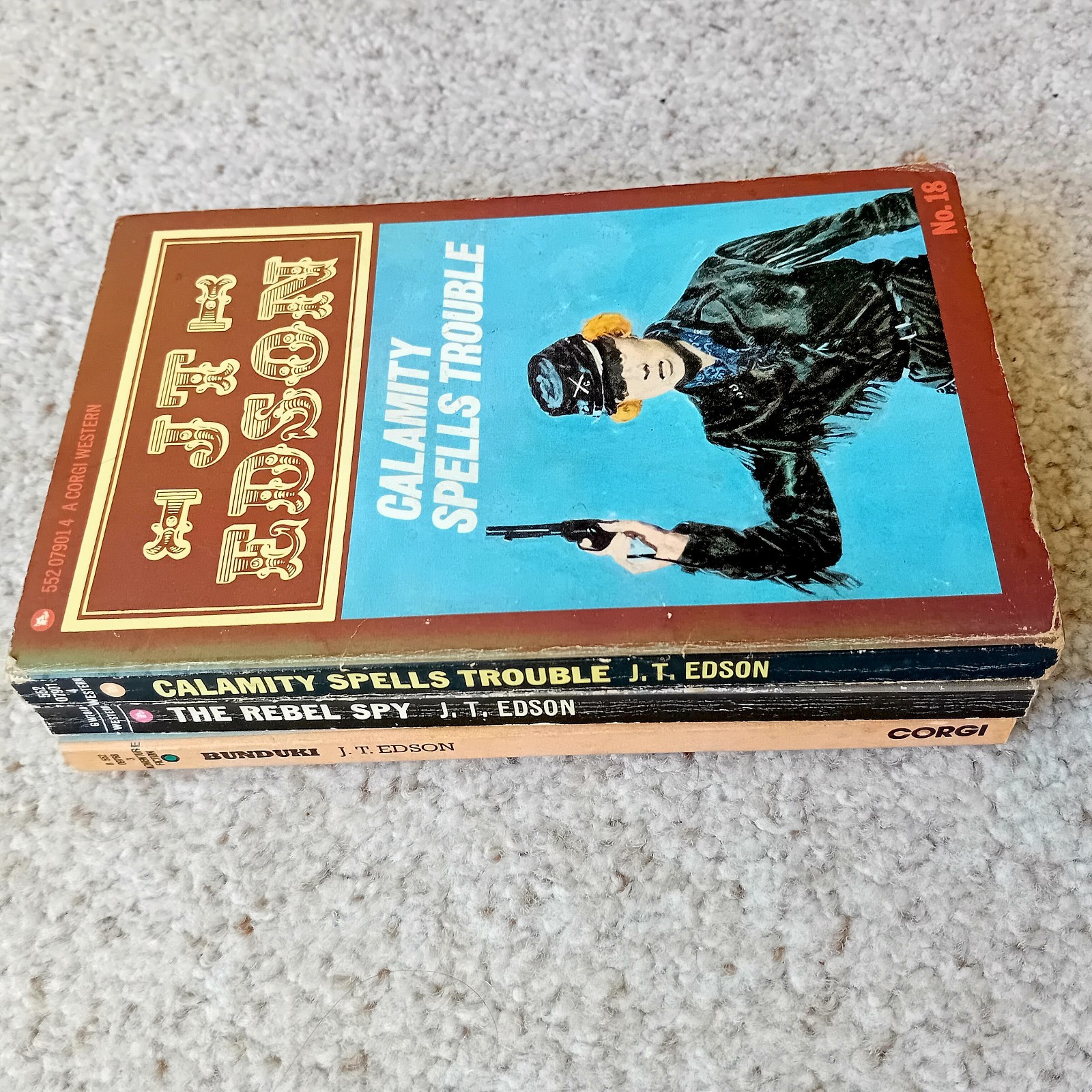 J. T. Edson Western Paperback Bundle of 3 Corgi 1st Editions 1968 – 1975