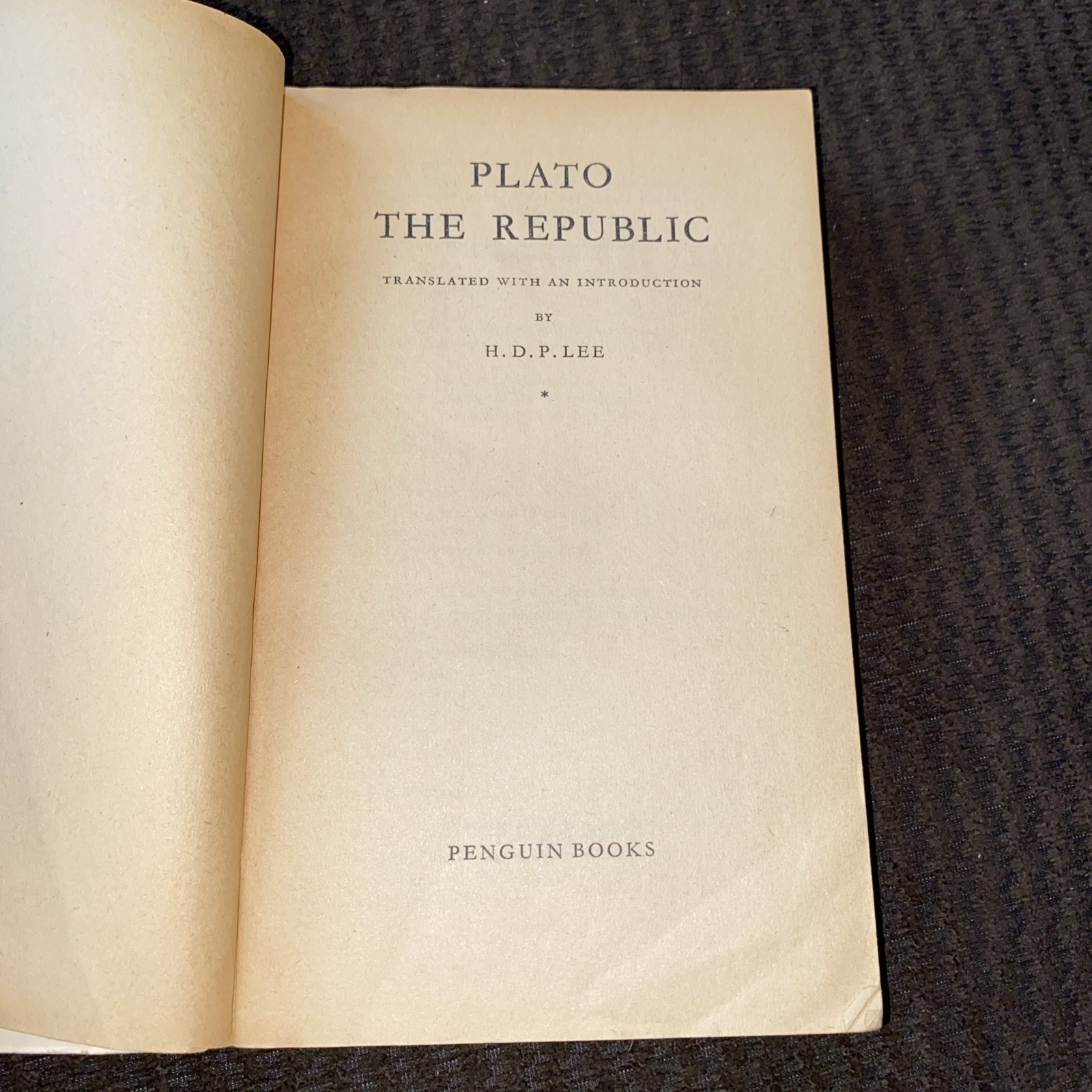 Plato The Republic 1958 Penguin Classics Paperback PB L48 Vtg