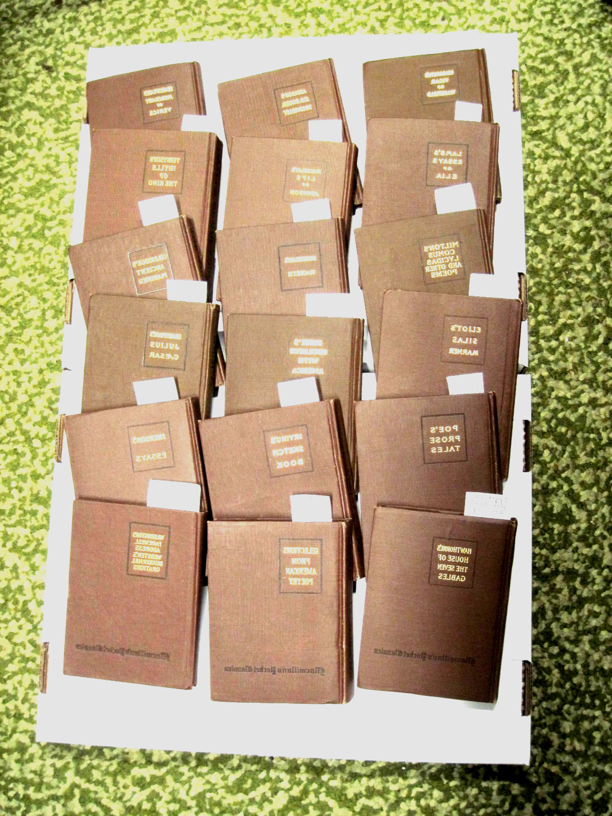 19- Macmillan’s Pocket Amer. & Eng. Classics- pub. 1920 & 1921 – 18 very gd con.
