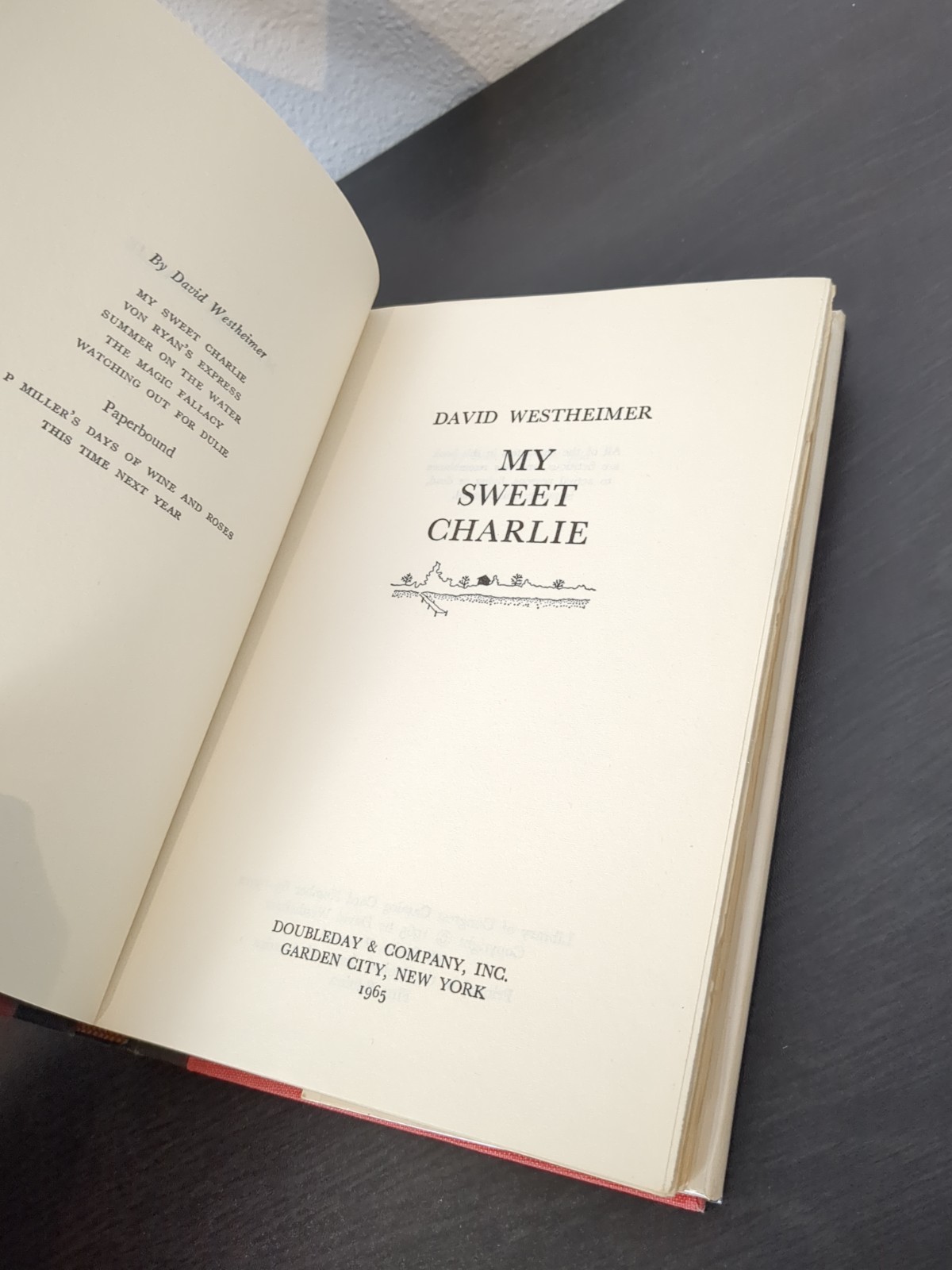 MY SWEET CHARLIE David Westheimer 1965 – 1st Edition Print Hardcover