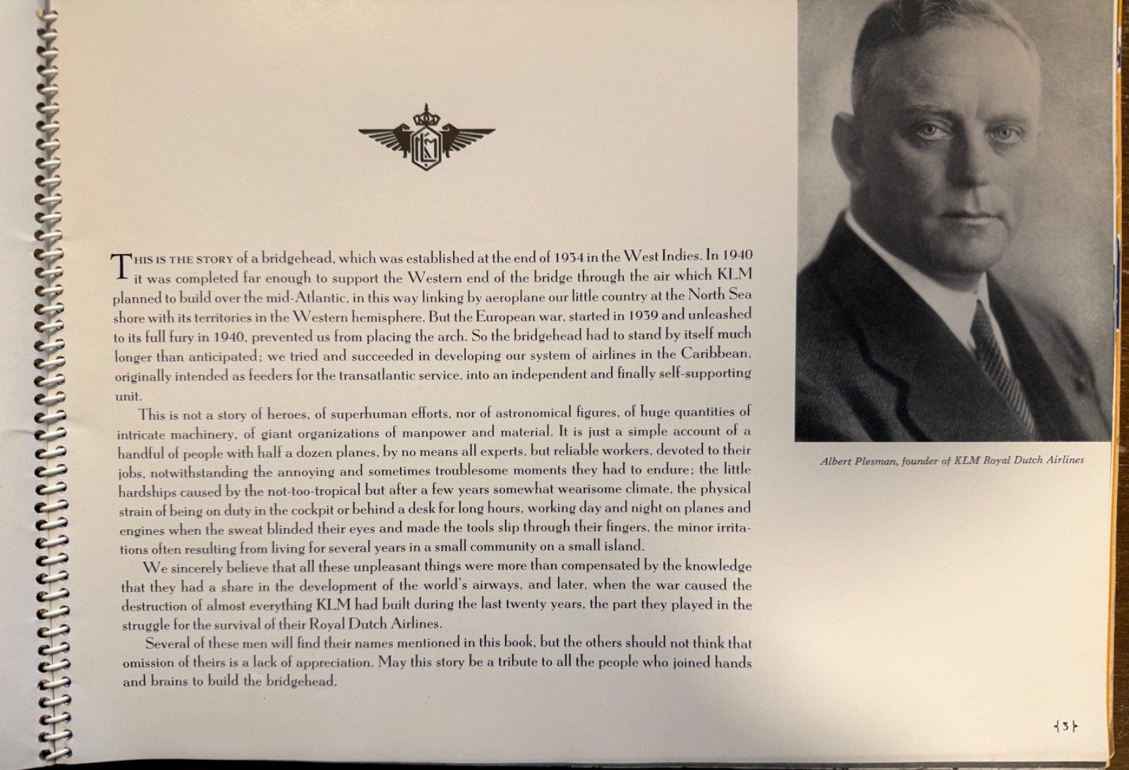 K-L-M’s Caribbean Decade 1934-1944 (Spiral Bound 1944)