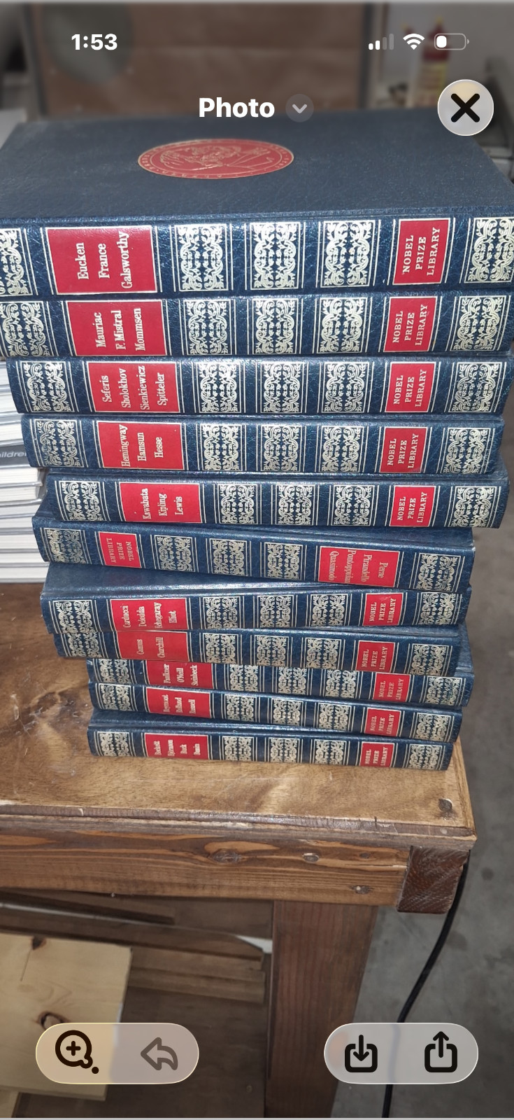 1971 Nobel Prize Library COMPLETE 20 Volume Hardcover Book Set