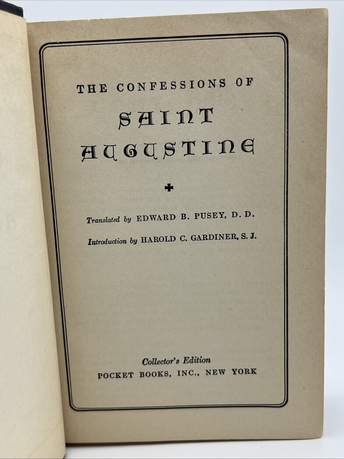 Confessions of St Augustine 1951 Pocket Books Hardcover Ex Lib Vintage