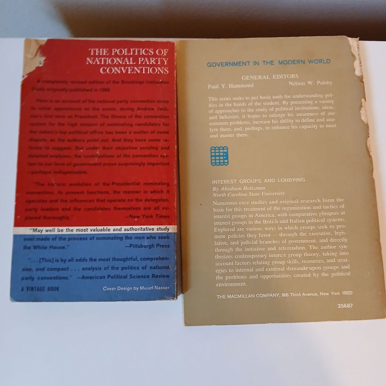 Mixed Lot 8 Political Science Books Vintage 1960s History US Politics