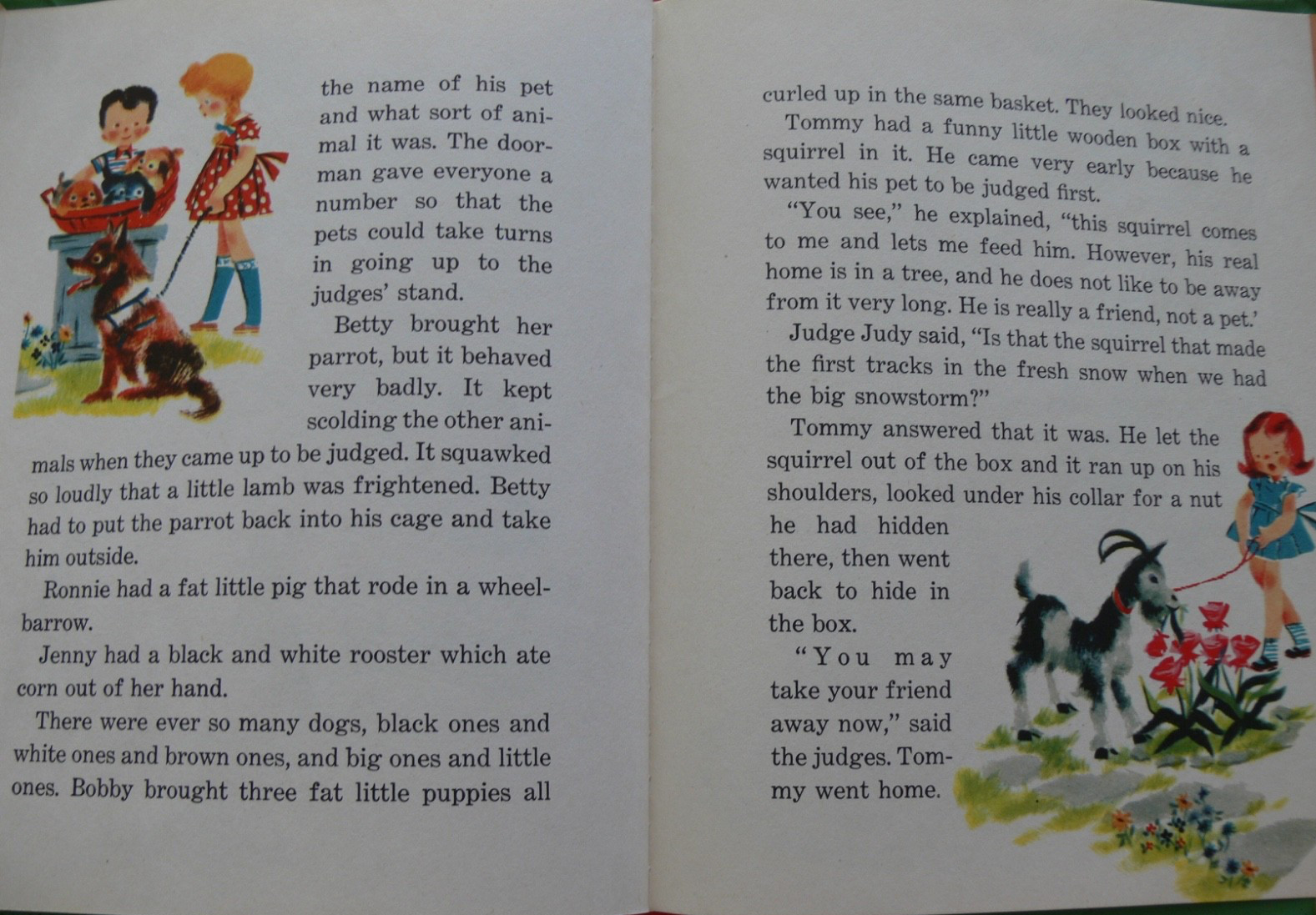 Vintage Bonnie Book ~ THE LITTLE TOWN ON THE HILL with Stand-Up Toys ~ Mint