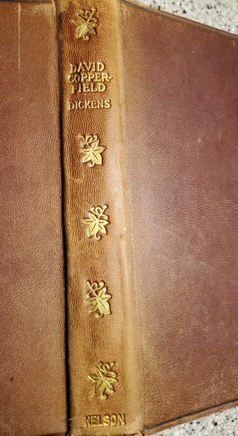 David Copperfield by Charles Dickens 1900s Leather Book Thomas Nelson and Sons