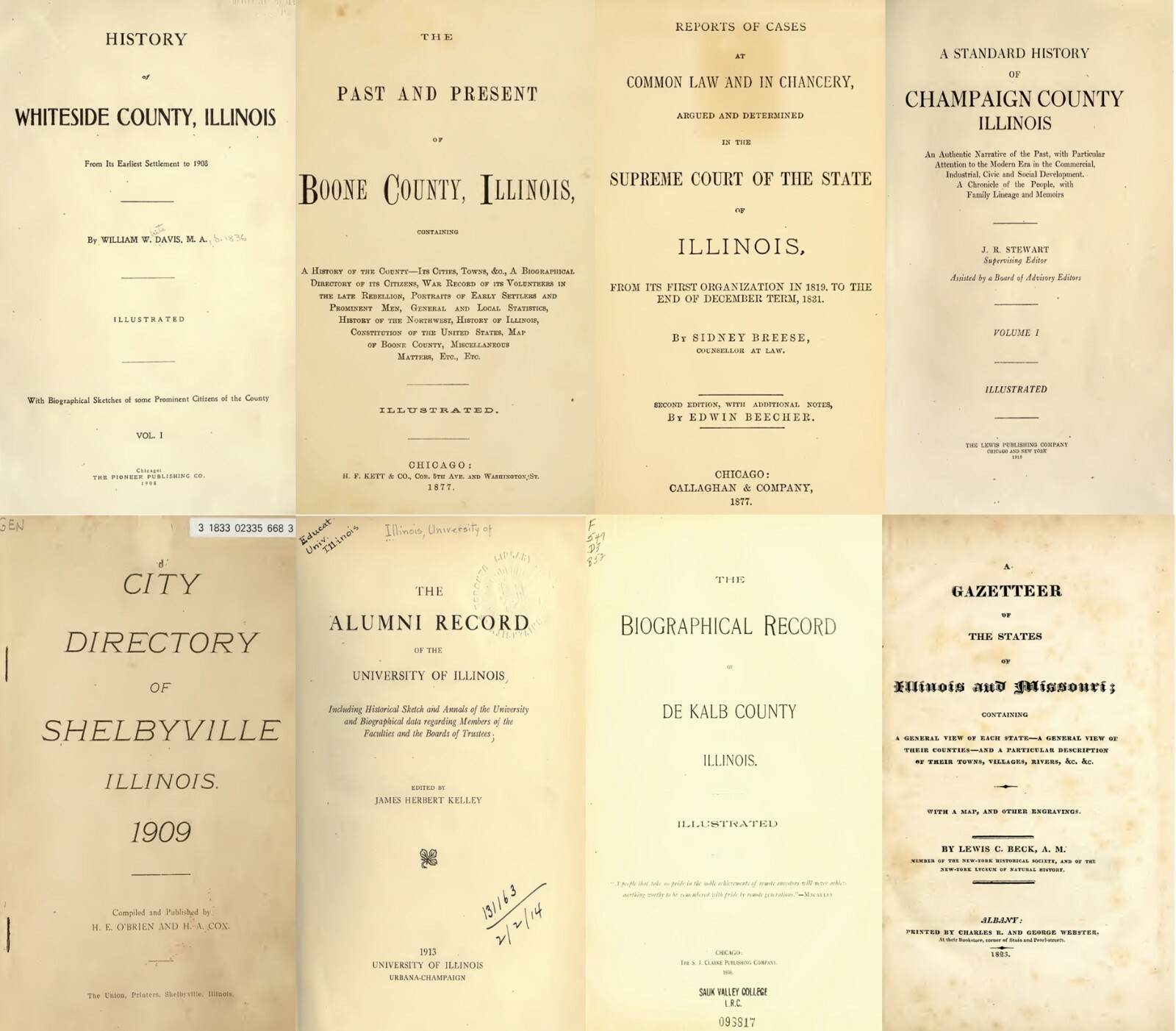 Illinois History Genealogy Ancestry Family Records V.2 – 112 Old Books on DVD