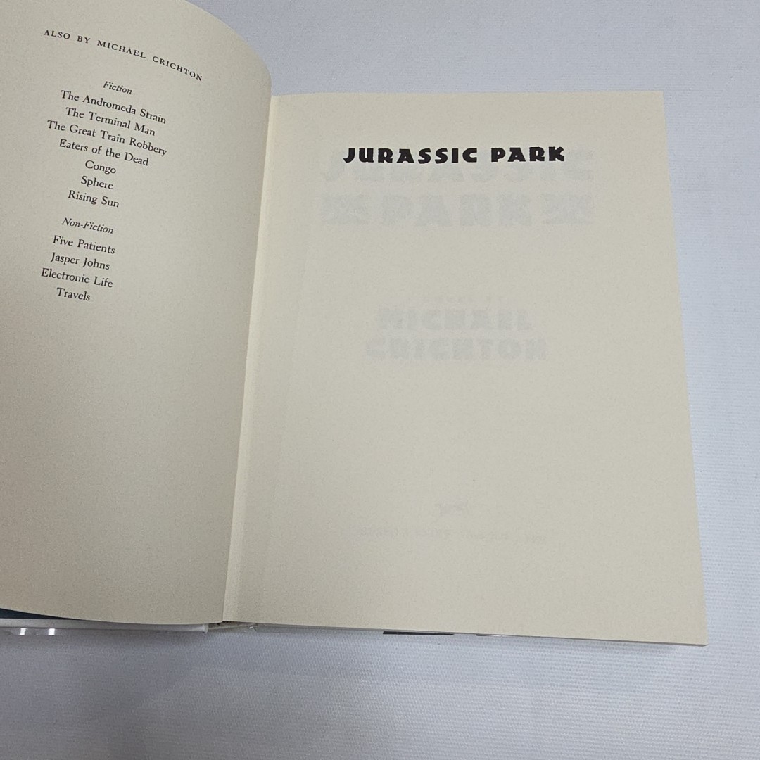 Michael Crichton JURASSIC PARK Signed Gift Edition 1st Printing Knopf