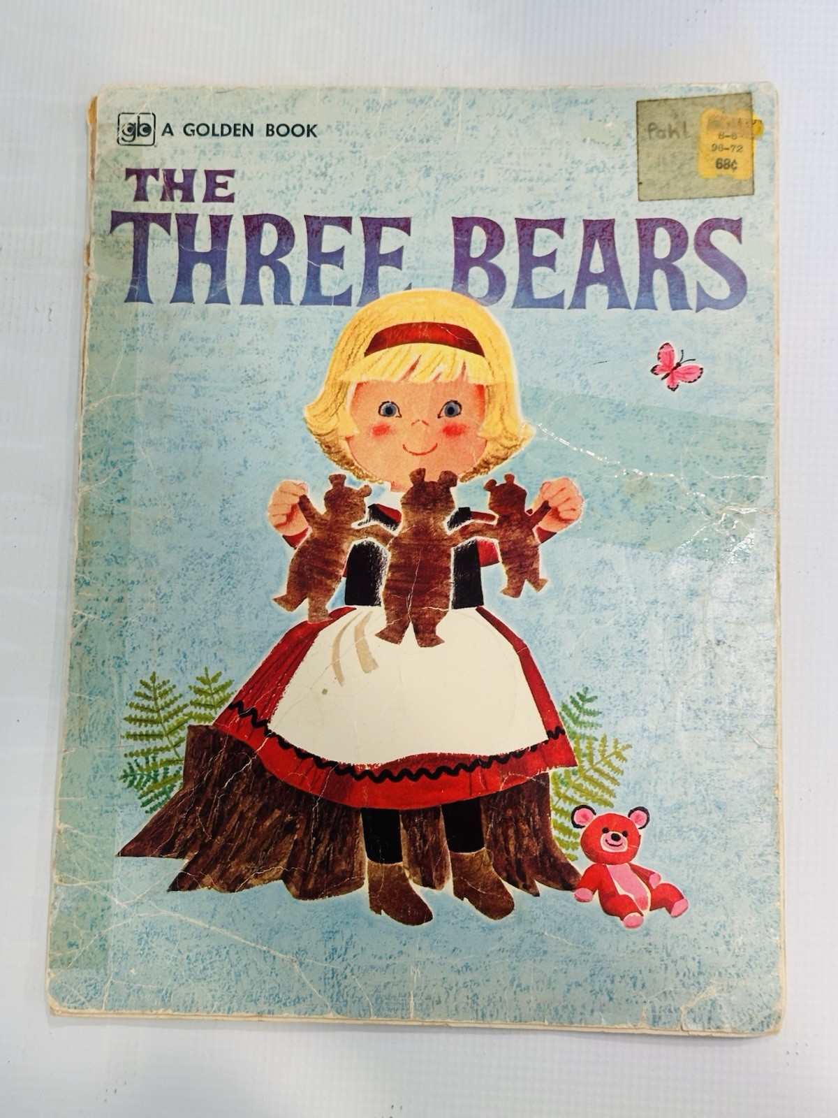 LOT2Little Red Riding Hood&3 Bears 1965 Vintage Oversize Golden Book Mabel Watts