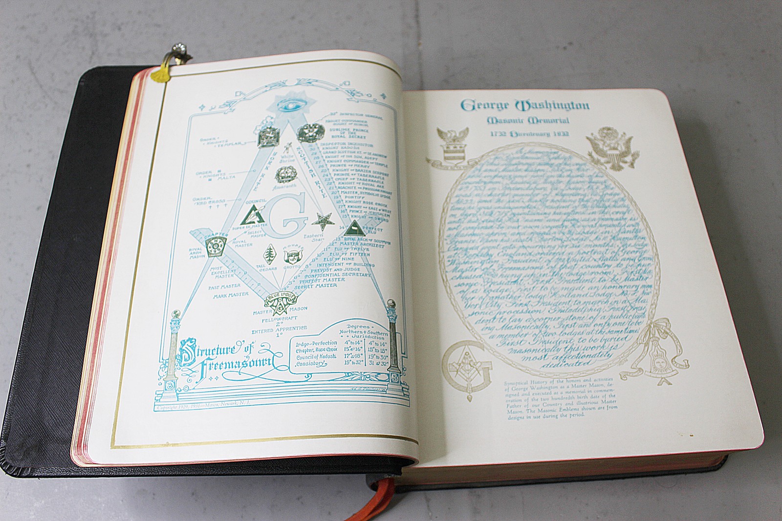 Antiquarian Holy Bible Masonic Edition A. J. Holman 1953 Gold Gilt Edges