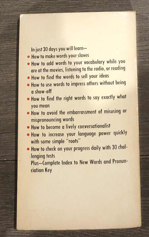 30 Days to a More Powerful Vocabulary, Rev. Ed. by Wilfred Funk and Norman Lewis