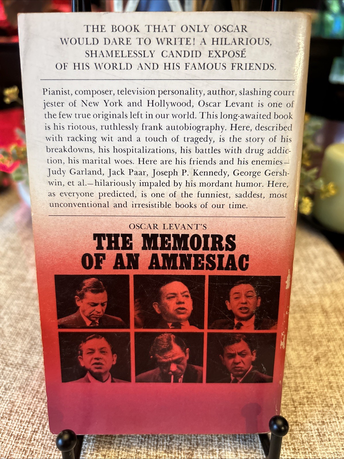 The Memoirs of an Amnesiac Paperback Autobiography Oscar Levant 1966 Bantam, VGC