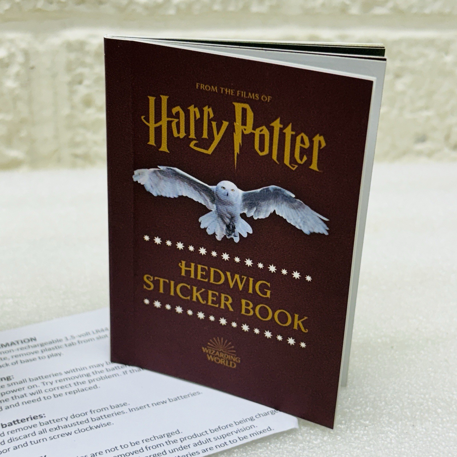 Harry Potter Hedwig Owl Figurine With Sound! & Sticker Book RP Minis • EX‼