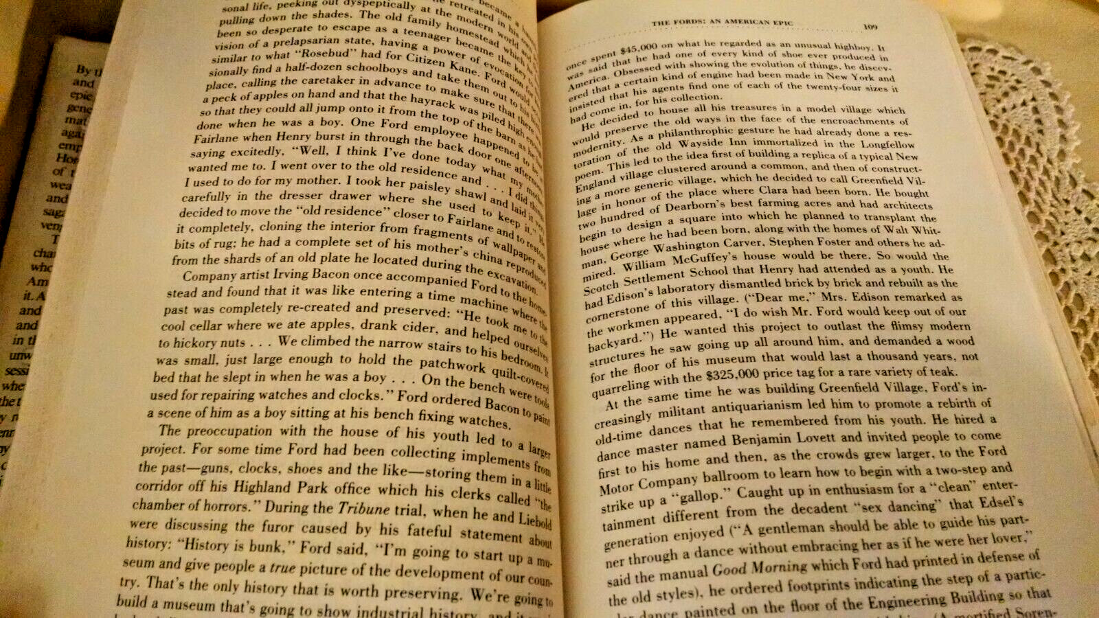 FORDS AN AMERICAN EPIC BY PETER COLLIER DAVID HOROWITZ HC/DJ SUMMIT 1987 ILLSTD.