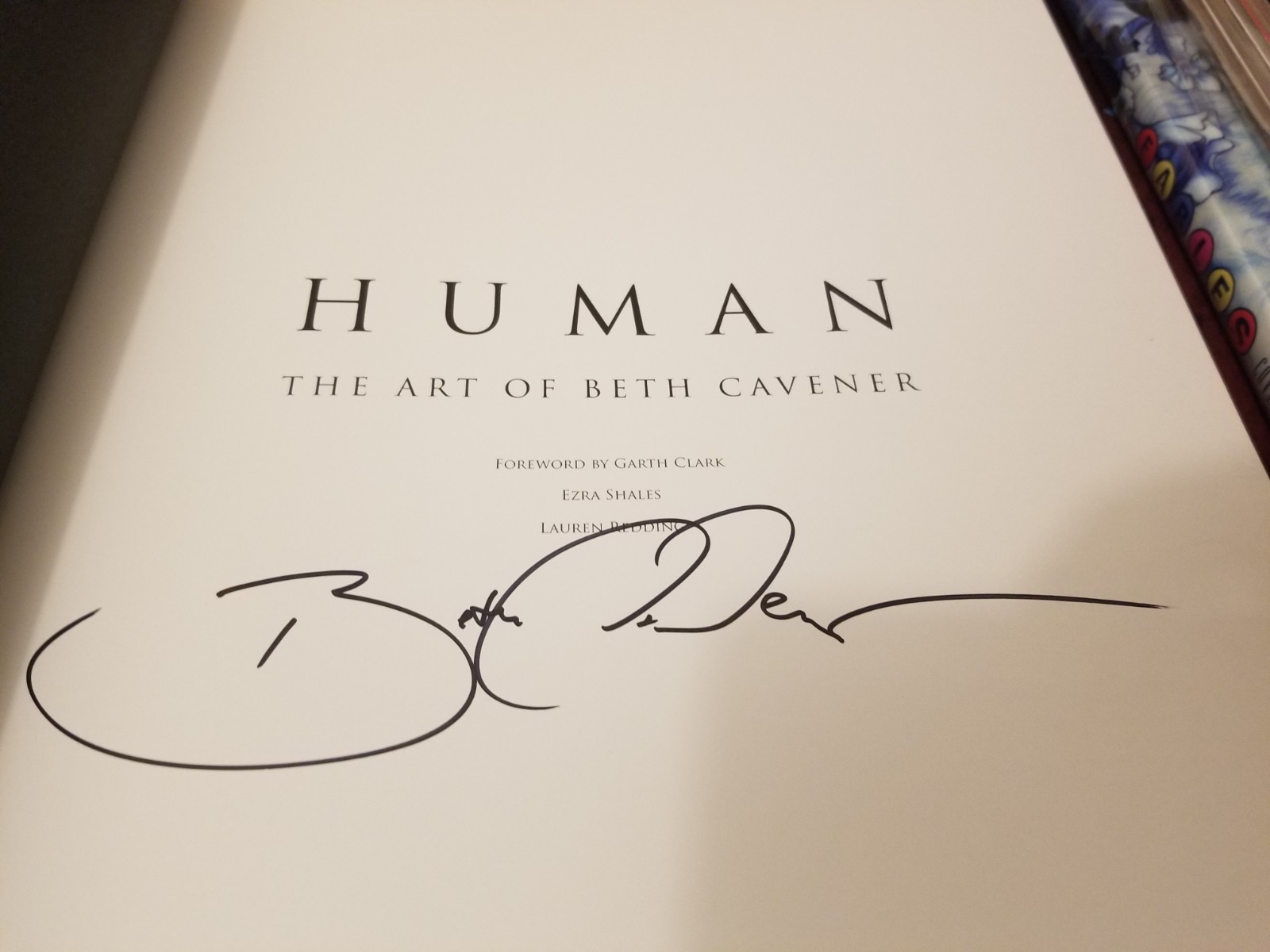 HUMAN THE ART OF BETH CAVENER SIGNED HARDCOVER HC 1ST PRINT 2019