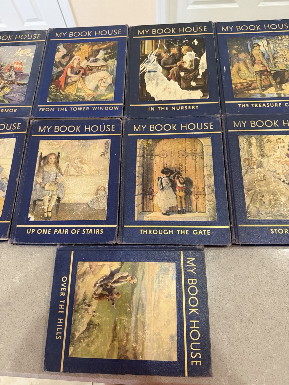 My Book House 1-12 Olive Beaupre Miller Blue Hardcover Complete Set
