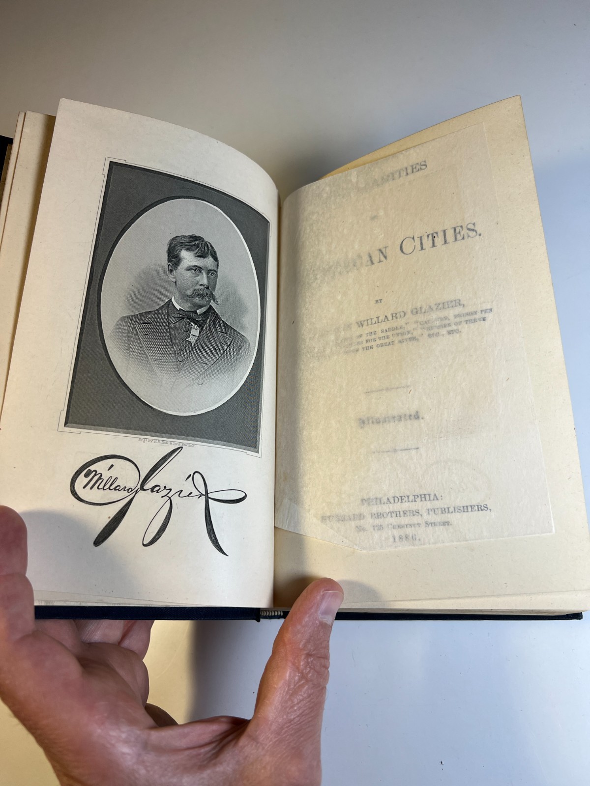 Antique 1886 Ornate Victorian Book Peculiarities of American Cities Gilt Cloth