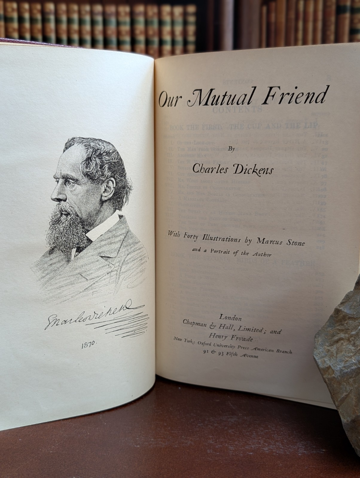 Our Mutual Friend by Charles Dickens leather binding Victorian Era gift antique