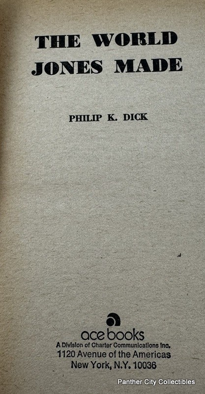 Excellent Philip K Dick 1956 Vintage ACE Paperback The World Jones Made Sci Fi