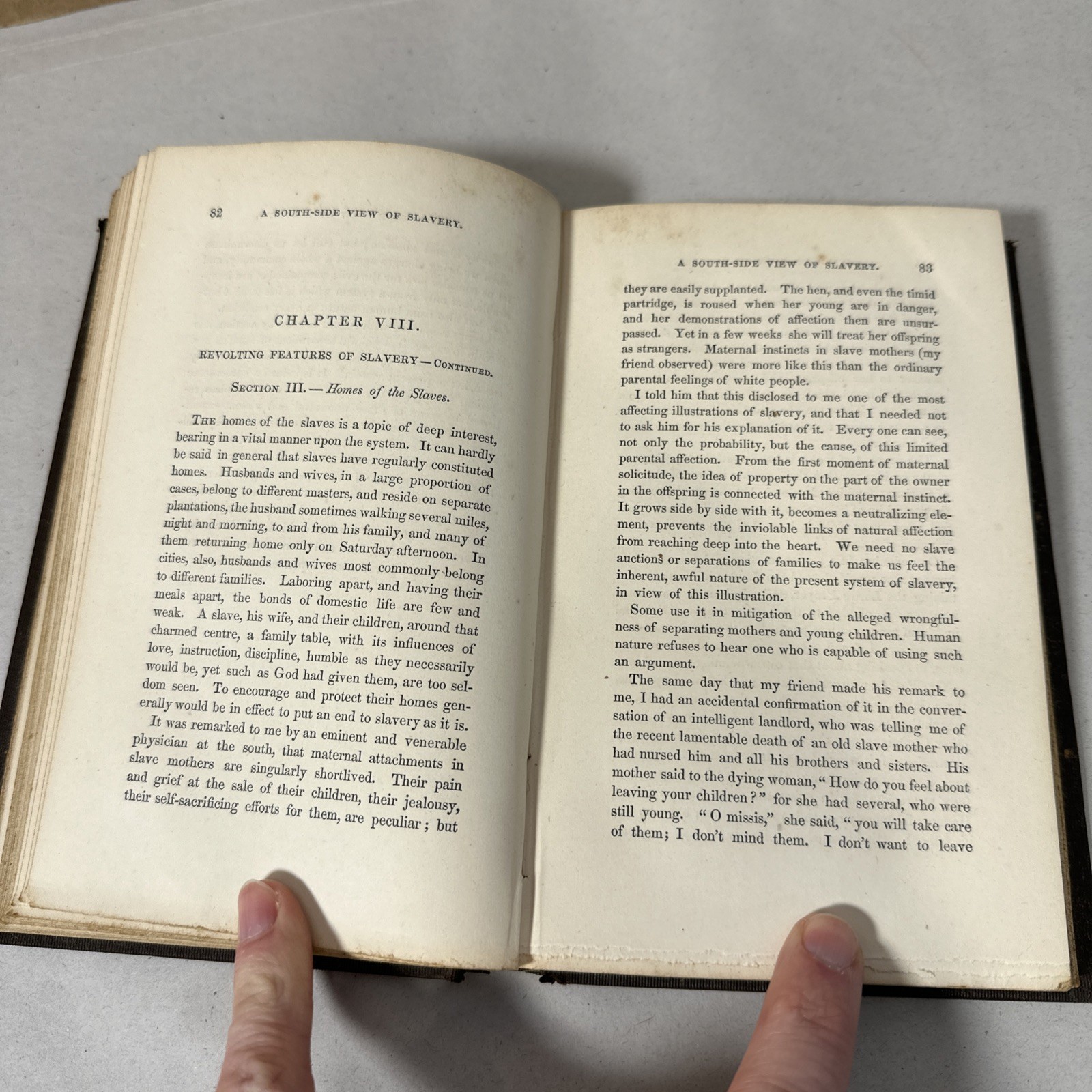 South Side View of Slavery by Adams 1854 Rare First Edition Abolitionist Book