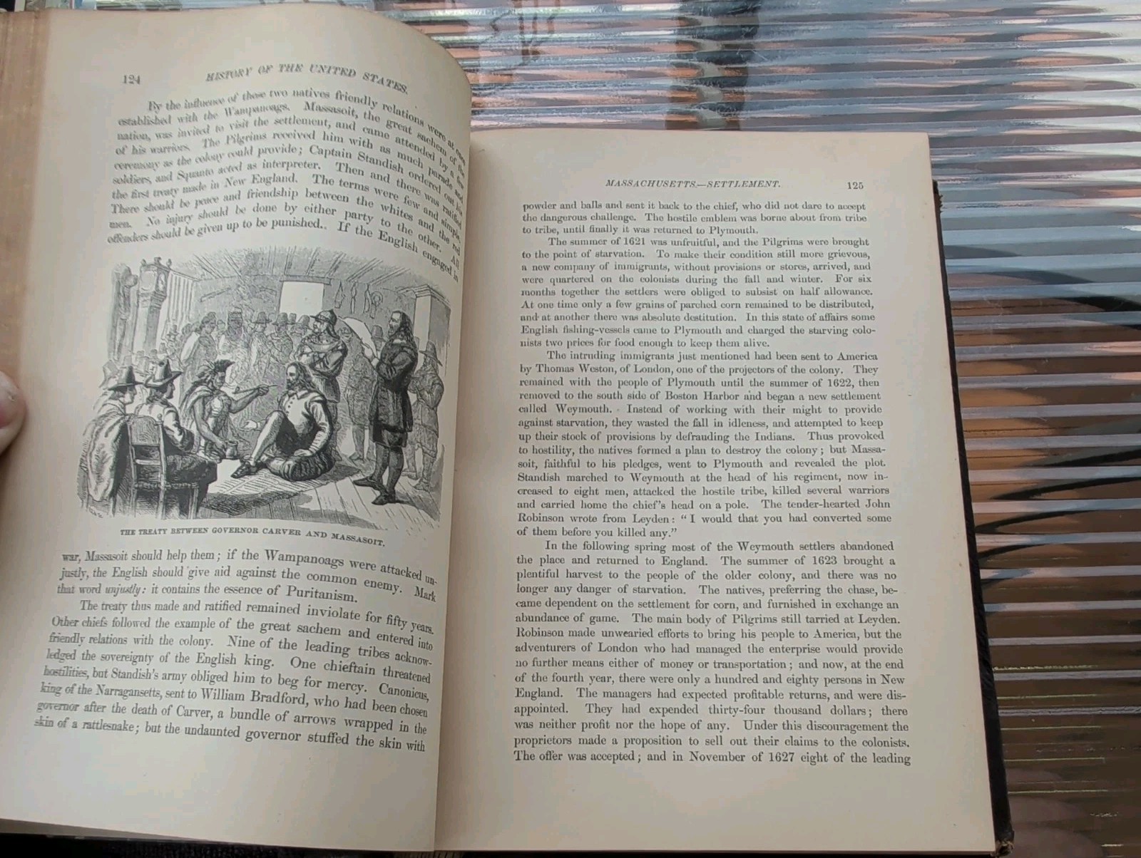 Vintage History Of The United States Leather Bound Antique Book